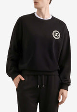 Crewneck Sweatshirt with Logo-Patch