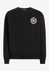 Crewneck Sweatshirt with Logo-Patch