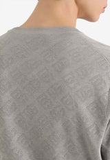 All-Over DG Crewneck Silk Sweater