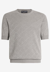 All-Over DG Crewneck Silk Sweater