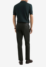 Silk Polo T-shirt with Logo