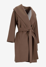 S Max Mara Messi Belted Wool Wrap Coat Brown 2529016061600MESSI_045