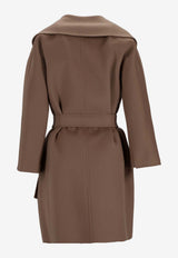 S Max Mara Messi Belted Wool Wrap Coat Brown 2529016061600MESSI_045