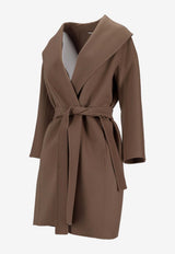 S Max Mara Messi Belted Wool Wrap Coat Brown 2529016061600MESSI_045