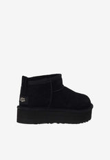 UGG Kids Girls Classic Ultra Mini Platform Boots Black 1157791K_BLK