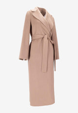 S Max Mara Paola Wool and Cashmere Belted Long Coat Beige 2529016083600PAOLA_002