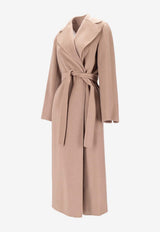 S Max Mara Paola Wool and Cashmere Belted Long Coat Beige 2529016083600PAOLA_002