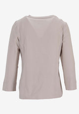 Max Mara Durata Long-Sleeved T-shirt Beige 2519971023600DURATA_1