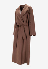 S Max Mara Poldo Belted Wool Coat Brown 2529016043600POLDO_078