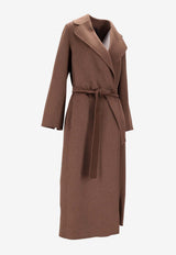 S Max Mara Poldo Belted Wool Coat Brown 2529016043600POLDO_078