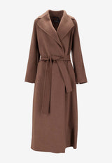 S Max Mara Poldo Belted Wool Coat Brown 2529016043600POLDO_078