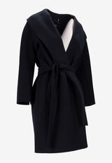 S Max Mara Messi Belted Wool Wrap Coat Navy 2529016061600MESSI_012