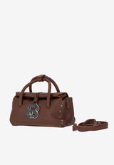 Zanellato Mini Dotta Leather Top Handle Bag Brown 0687501120000BABY_Z0282