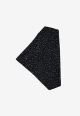 PINKO Svizzera Crystal-Embellished Knitted Scarf Black 106001A2Z8_Z99