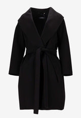 S Max Mara Messi Belted Wool Wrap Coat Black 2529016061600MESSI_013