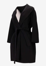 S Max Mara Messi Belted Wool Wrap Coat Black 2529016061600MESSI_013
