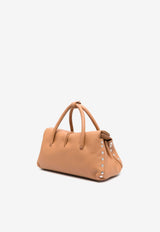 Zanellato Small Dotta Leather Top Handle Bag Beige 0687501120000S_Z0231