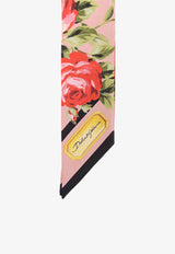 Dolce & Gabbana Floral Print Silk Twill Scarf Pink FS215AGDDPMHF5ZN_BOUQUETROSEROSA_40005339