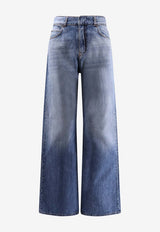 PINKO Washed Straight-Leg Jeans Blue 101733A323PJO_MEDIUM BLU_44129880