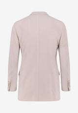 Tom Ford Double-Breasted Buttoned Blazer Ivory JLNP02WHS23WAC_White_40468756