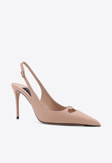 Dolce & Gabbana Lollo 90 Leather Slingback Pumps Nude CG1022A195380095_Nude_40005269