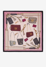 PINKO Bags Print Silk Scarf Multicolor 106656A39LNZ5_MultiColour_44130218