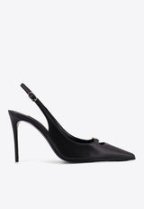Dolce & Gabbana Lollo 90 Leather Slingback Pumps Black CG1022A195380999_Black_40005194
