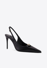 Dolce & Gabbana Lollo 90 Leather Slingback Pumps Black CG1022A195380999_Black_40005194