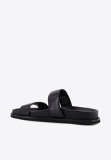 Tory Burch Romy Leather Flat Sandals Black 183278006_Black_40005370