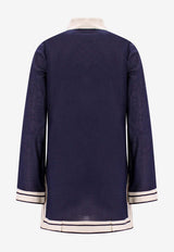 Tory Burch V-neck Mini Tunic Dress Blue 83308405_Blue_40005238