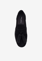 Dolce & Gabbana Split Suede Tassel Loafers Black A50734AT44180999_Black_40005219