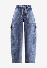 Alaïa Barrel-Leg Cargo Jeans Blue AA9P1308T535C524_BLEU NEIGE_48013829