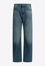 Washed Straight-Leg Jeans