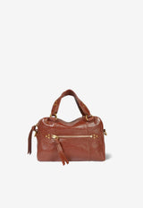 Jérôme Dreyfuss Mini Lucky Bowling Shoulder Bag Brown 46LUCKYBOMICH_Noisette