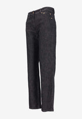 S Max Mara Alan Long Straight-Leg Jeans Black 2529136083600ALAN_001