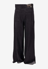 S Max Mara Turn-Up Wide-Leg Jeans Black 2529186033600LUSSO_001