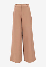 S Max Mara Merlot Wide-Leg Tailored Pants Camel 2529786021600MERLOT_005
