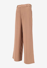 S Max Mara Merlot Wide-Leg Tailored Pants Camel 2529786021600MERLOT_005