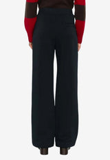 S Max Mara Pompeo Straight-Leg Pants Navy 2529786033600POMPEO_004
