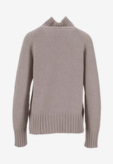 S Max Mara Mantova Ribbed Wool Turtleneck Sweater Beige 2529366053600MANTOVA_003