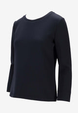 S Max Mara Cabiria Long-Sleeved T-shirt Navy 2529976051600CABIRIA_006