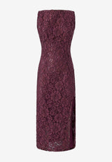 PINKO Floral Lace Midi Dress Purple 106588A330R57_Bordeaux_44130172