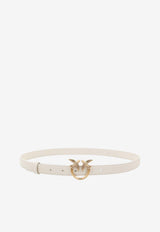 PINKO Love Birds Leather Belt White 100143A0F1Z14Q_White_44130300