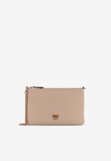 PINKO Medium Flat Classic Leather Clutch Bag Beige 100455A0F1C50Q_Beige_44130065