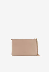 PINKO Medium Flat Classic Leather Clutch Bag Beige 100455A0F1C50Q_Beige_44130065
