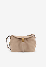 PINKO Small Saddle Suede Shoulder Bag Beige 105895A0F6C50Q_Beige_44130405