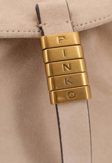 PINKO Small Saddle Suede Shoulder Bag Beige 105895A0F6C50Q_Beige_44130405