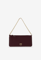PINKO Horizontal Flat Leather Shoulder Bag Burgundy 102747A0F1R49Q_Burgundywine_44130344