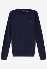 Polo Ralph Lauren Logo Embroidered Sweater Navy 710684957001_HUNTER NAVY_48136880