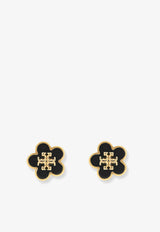 Tory Burch Forget Me Not Kira Stud Earrings Black 147151720_Gold black_40005333